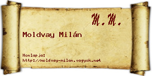 Moldvay Milán névjegykártya